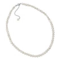 White Freshwater Pearl Single Row Necklace.